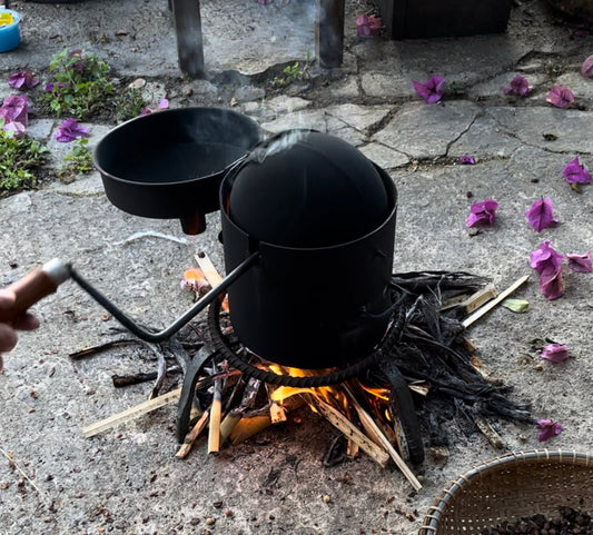 Hand Roasted Coffee Beans - Roast Coffee & Nut At Home - A Very Rare Small Chimney Top Free Standing Ball Coffee Roaster